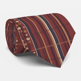 Rustic Harvest Dark Rich Red Plaid Tie