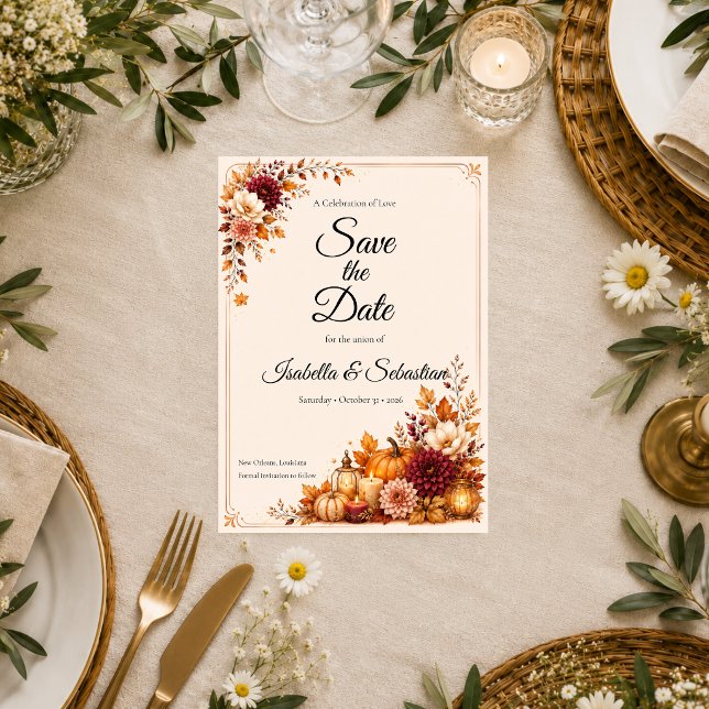 Rustic Harvest Wedding Save The Date (Creator Uploaded)