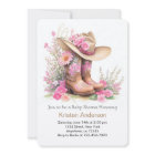 Rustic Hat and Boots Cowgirl Baby Shower