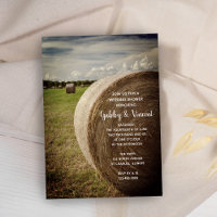 Rustic Hay Bales Ranch Wedding Shower