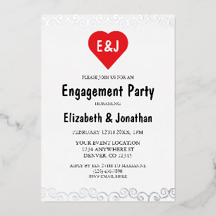 Rustic Heart Monogram Engagement Party