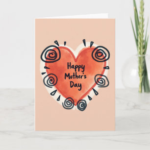 Rustic Heart Mothers Day Card