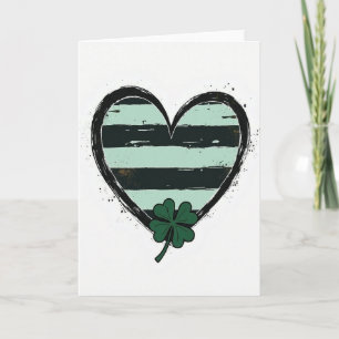 Rustic Heart Shamrock Love Card