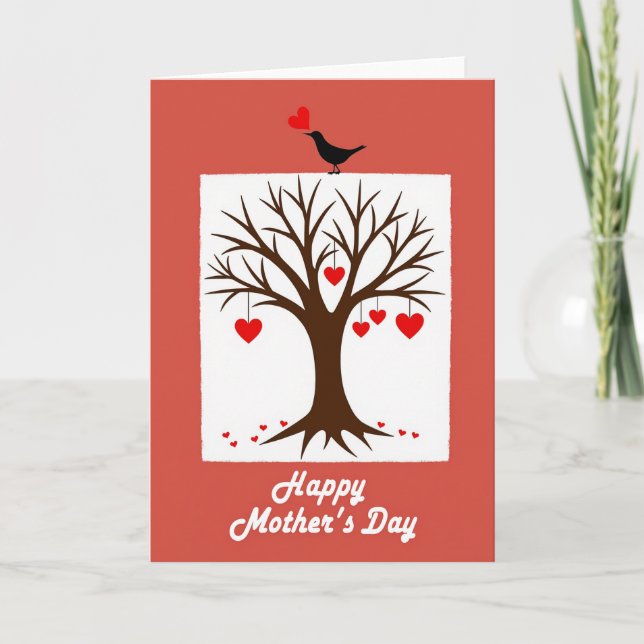 Rustic Heart Tree Love Card (Front)