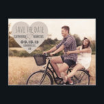 Rustic Heart Vintage Photo Save the Date Postcard<br><div class="desc">Rustic Heart Vintage Photo Save the Date Postcard</div>