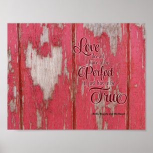 Rustic heart with quote poster