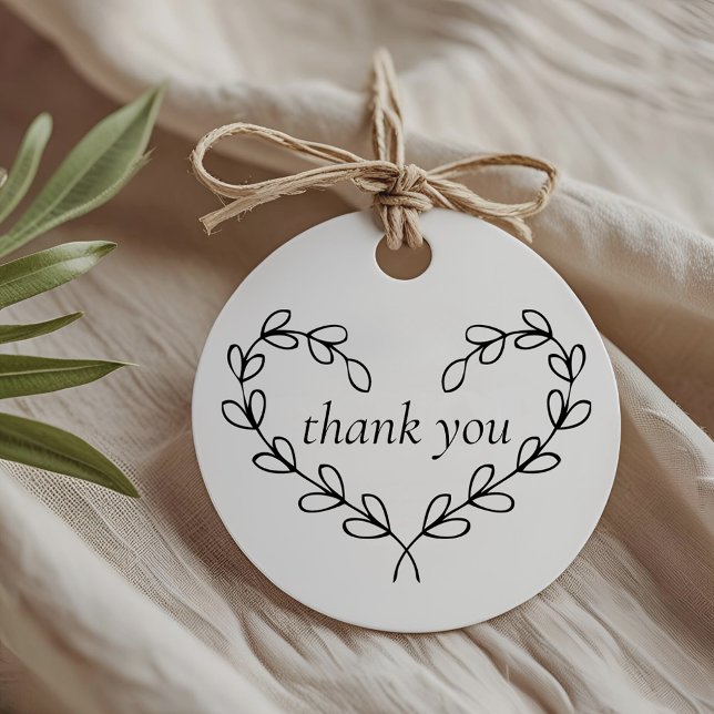 Rustic Heart Wreath Wedding Favour Tags (Creator Uploaded)