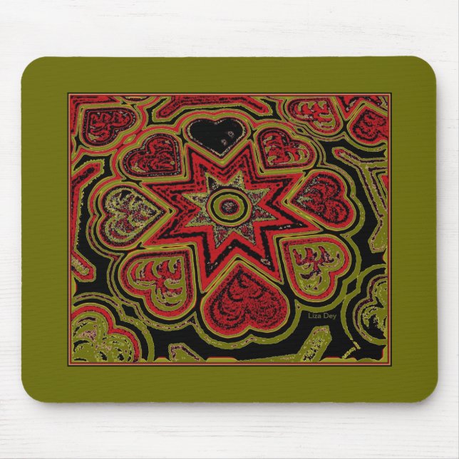 'Rustic Hearts' Mousepad (Front)