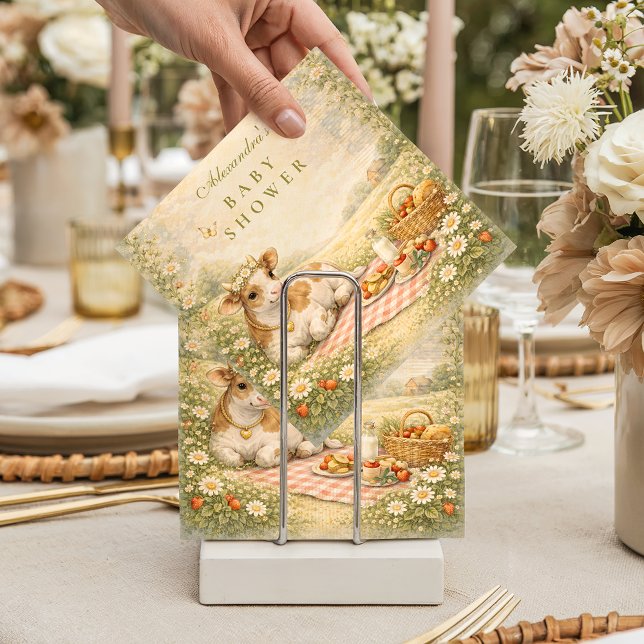 Rustic Highland Cow Baby Shower Napkin (Creator Uploaded)