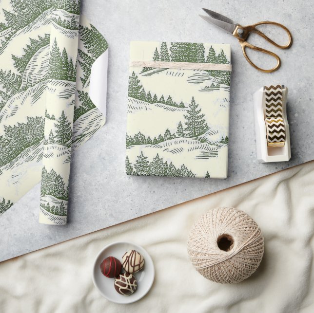 Rustic Holiday Eco-Friendly Tree Wrapping Paper (Crafts)