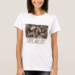Rustic Holiday Love and Joy Pine Cone T-Shirt<br><div class="desc">Festive,  rustic pine cones accentuate this classic,  elegant design wishing holiday Love and Joy.</div>
