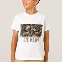 Rustic Holiday Love and Joy Pine Cone