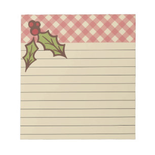 Rustic Holiday Notepad