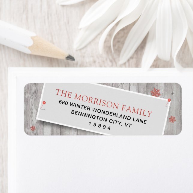 Rustic Holiday Return Address Label (Insitu)