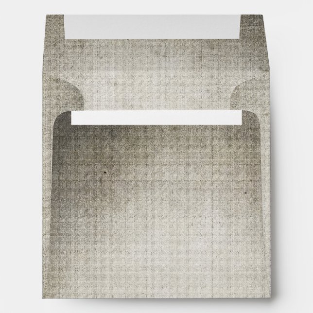 Rustic hombre grey vintage looking wedding envelopes (Back (Bottom))