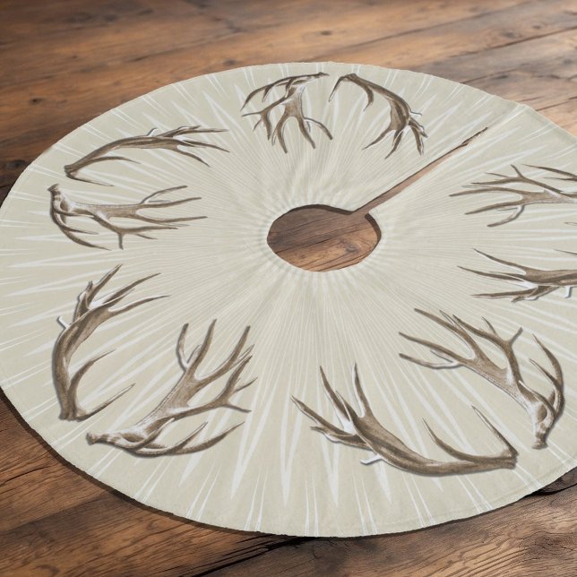 Rustic Home Deer Antlers Christmas Tree Skirt (Creator Uploaded)