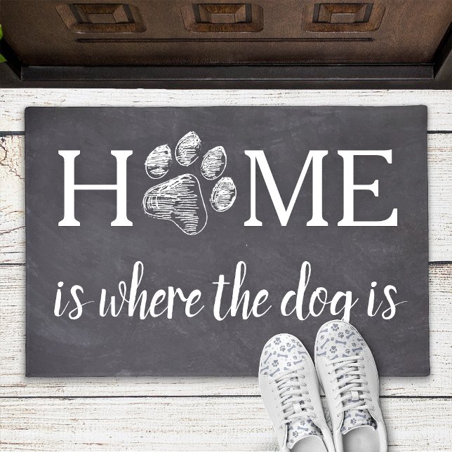 Rustic Home Is Where The Dog Is Doormat (Creator Uploaded)