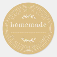Rustic Homemade Baked Goods Jam Can Gold Yellow