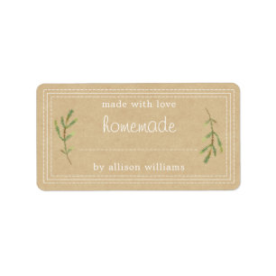 Rustic Homemade Baked Goods Jam Can Kraft Paper Label