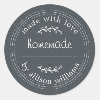 Rustic Homemade Baked Goods Jam Can Off-black