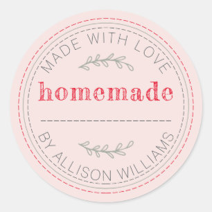 Rustic Homemade Baked Goods Jam Canning Modern Classic Round Sticker