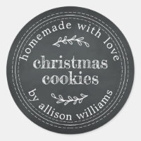 Rustic Homemade Christmas Cookies Chalkboard