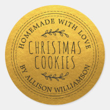 Rustic Homemade Christmas Cookies Gold