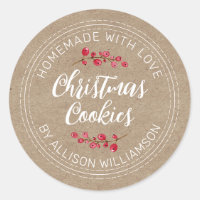 Rustic Homemade Christmas Cranberry Cookies Kraft
