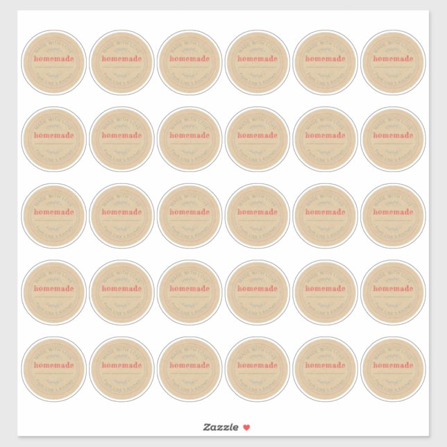 Rustic Homemade Jam Can Kraft Paper 2 inch (Sheet)