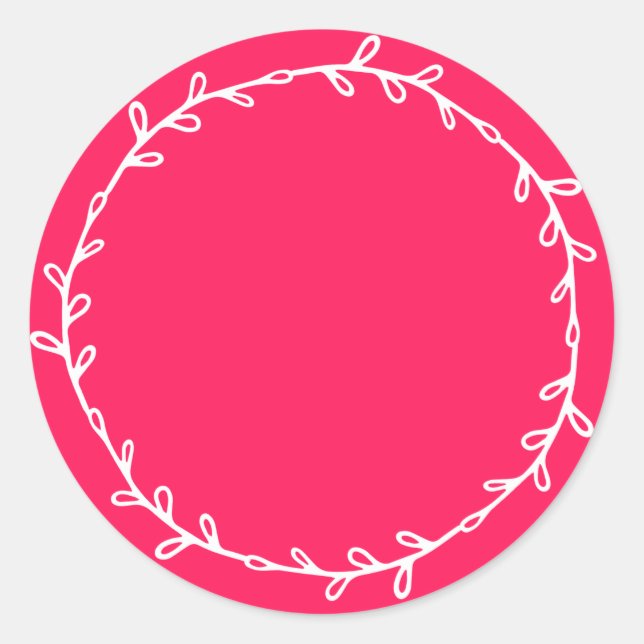 Rustic Homemade Jam Canning Diva Pink Write On Classic Round Sticker (Front)