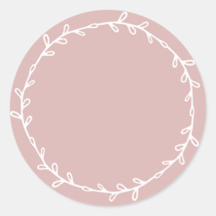 Rustic Homemade Jam Canning Silver Pink Write On Classic Round Sticker