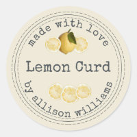 Rustic Homemade Lemon Curd Antique White