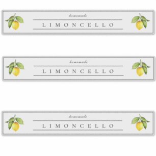 Rustic Homemade Limoncello Display Label