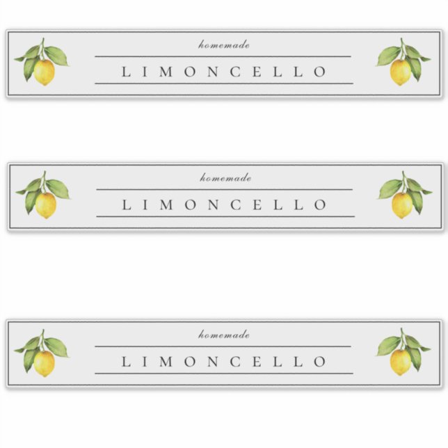 Rustic Homemade Limoncello Display Label  (Front)