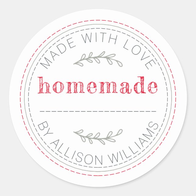 Rustic Homemade Modern Kitchen Label (Front)