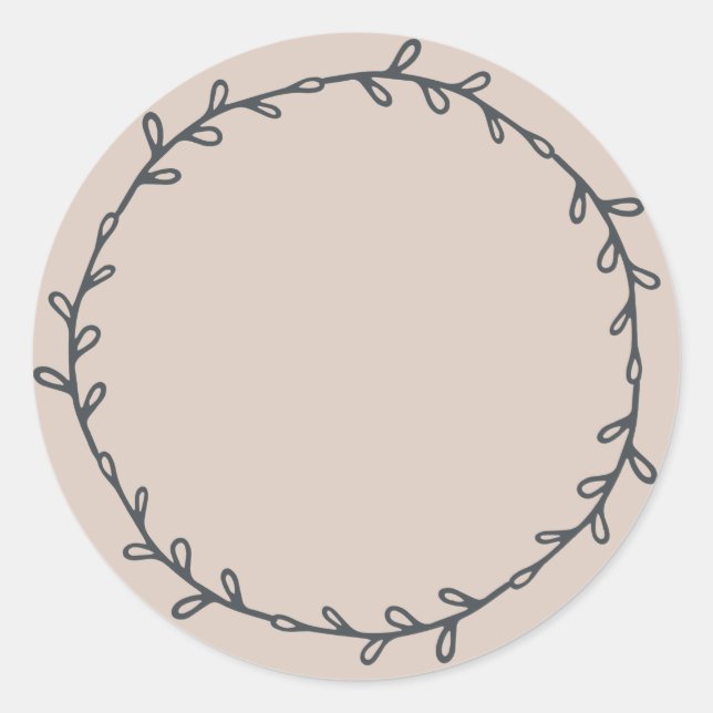 Rustic Homemade Pastel Purple Write On Classic Round Sticker (Front)