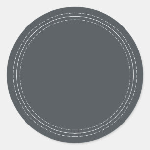 Rustic Homemade Simple Off-Black Write On Classic Round Sticker