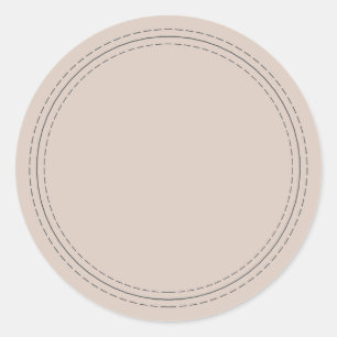 Rustic Homemade Simple Pastel Purple Write On Classic Round Sticker