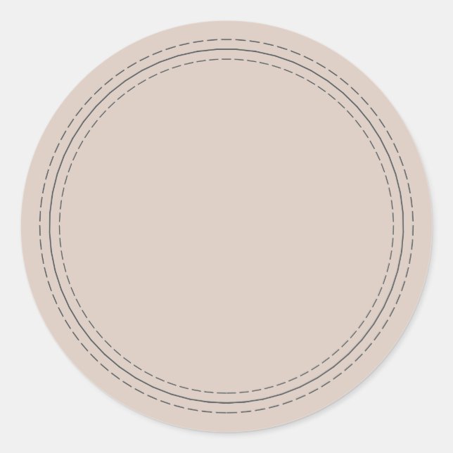 Rustic Homemade Simple Pastel Purple Write On Classic Round Sticker (Front)
