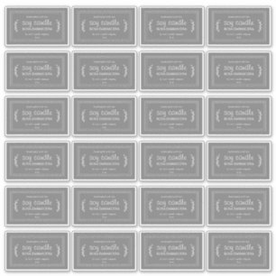 Rustic Homemade Soy Candle Labels 24x Dark Grey