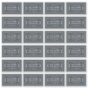 Rustic Homemade Soy Candle Labels 24x Off-Black
