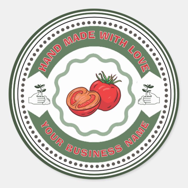 Rustic Homemade Tomato Sauce Classic Ro Classic Round Sticker (Front)