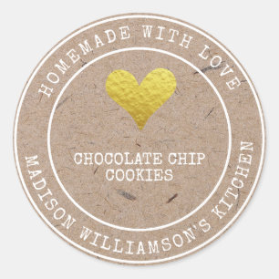 Rustic Homemade with Love    baked goods Label