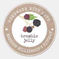 Rustic Homemade with Love Blackberry Bramble Jelly