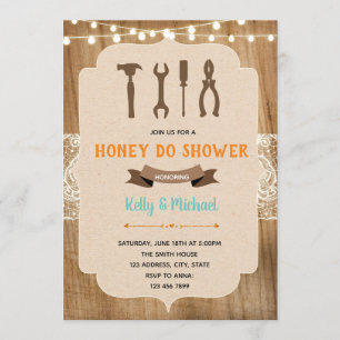 Rustic honey do shower Invitation