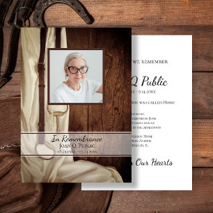Rustic Horse Bit Satin Western Death Anniversary  Invitation