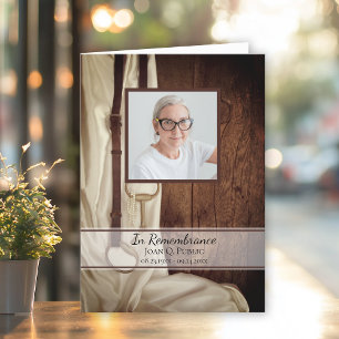 Rustic Horse Bit Satin Western Funeral Service Program