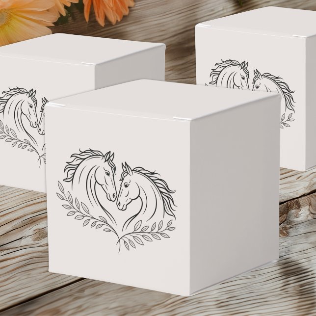 Rustic Horse Country Western Equestrian Wedding Favour Box (Creator Uploaded)
