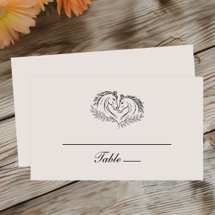 Rustic Horse Country Western Wedding Escort Place Card