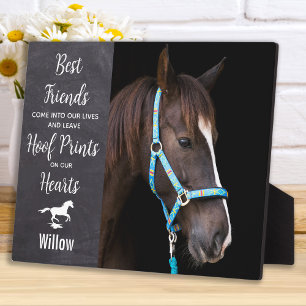 Rustic Horse Equestrian Keepsake Horse Memorial Plaque